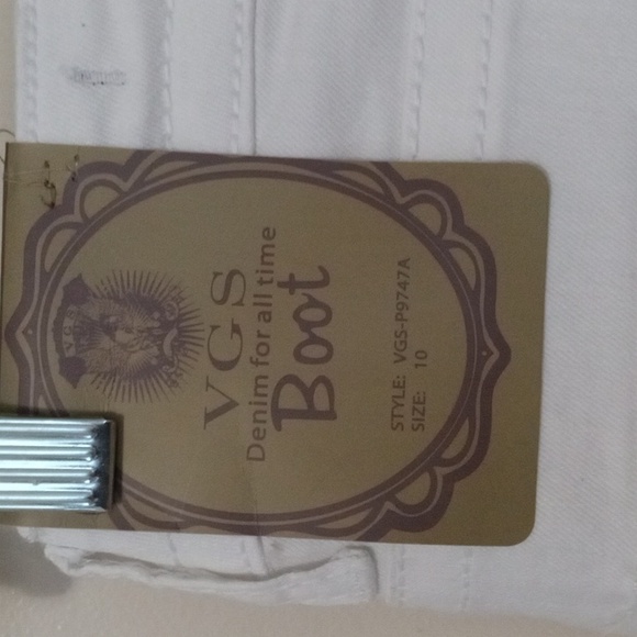 VGS Denim for All Time White Boot Cut Jeans Size 10 - Picture 5 of 7